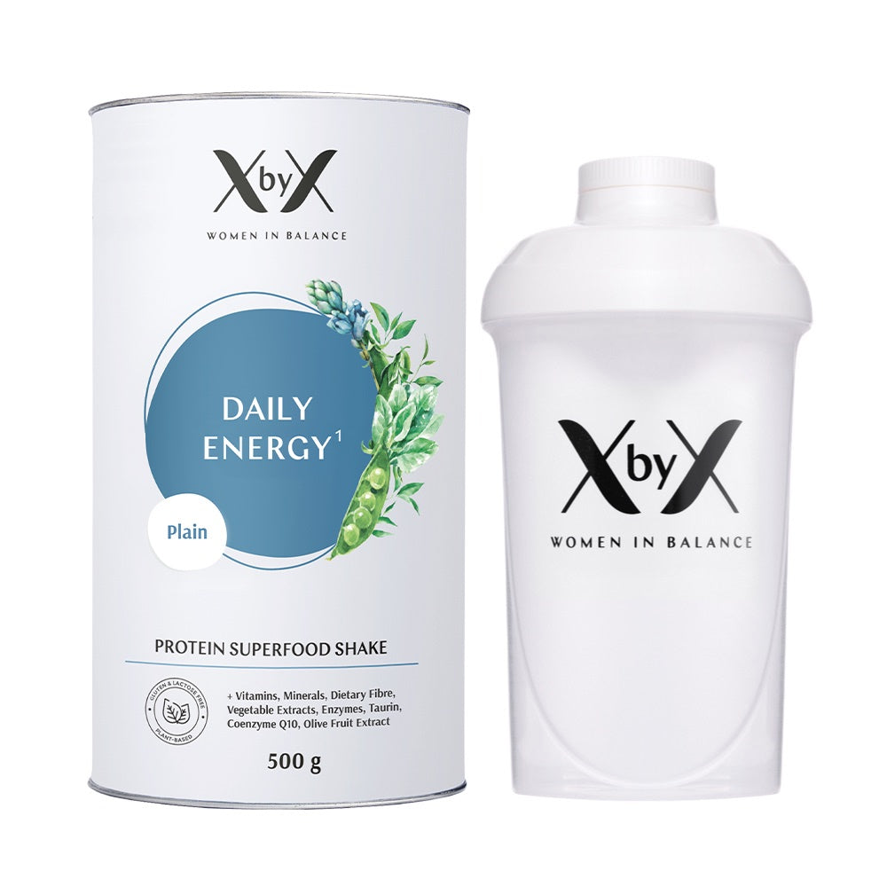 xbyx daily energy plain protein superfood shake without sweeteners menopause vegan protein shake 