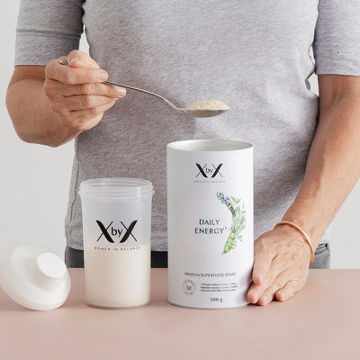 XbyX Daily Energy Shake protein superfood shake menopause mood image